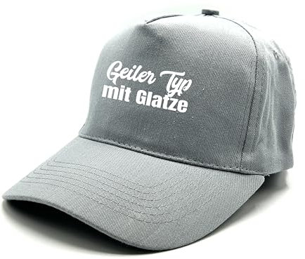 Herzbotschaft Baseball Cap | Schirmmütze | Geiler Typ mit Glatze | Farbwahl | Unisex Baseball Mütze | hochwertiger Druck | OneSize durch verstellbaren Klettverschluss