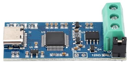 Spacnana USB-zu-CAN-Modul-Konverter-Adapter, USB-CAN-Konverter mit Typ-C-Stromversorgung für CAN2.0A CAN2.0B CAN FD Busanalysator V2.0