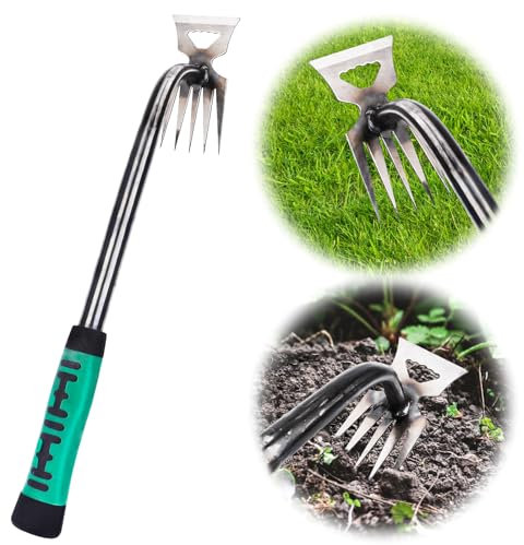 Jadyon Sarchiatore per Erbacce, Dispositivo di Rimozione delle Erbacce, Sarchiatore Manuale, Estirpatore Erbacce Manuale, Strumento da Giardinaggio, Strumento di Diserbo in Acciaio Inossidabile.
