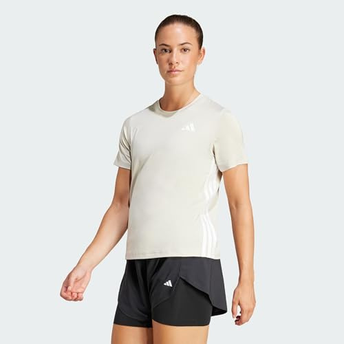 adidas Damen Train Essentials 3-Stripes Workout T-Shirt, Wonder Alumina/White, L