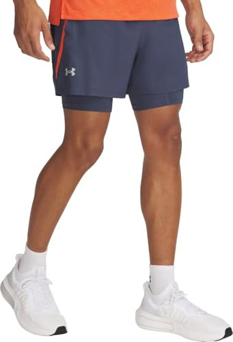 Under Armour Herren Launch 2In1 5In Short Laufbekleidung Laufshorts Gray/Downpour Gray - Grau M