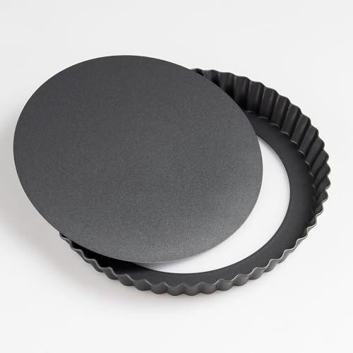 JUNART 20cm Backform, runde antihaftbeschichtete Tarteform mit abnehmbarem Boden, Spülmaschinenreiniger, Pizzablech, Kuchenform
