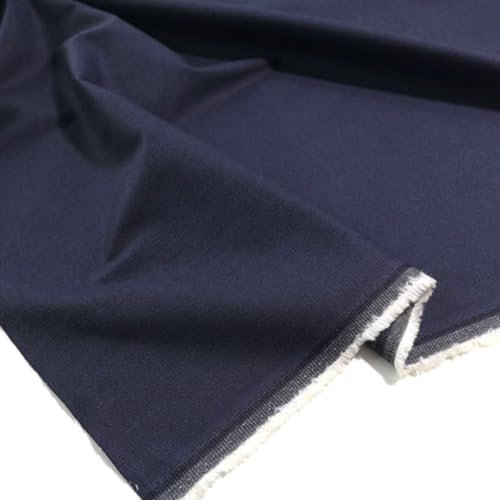 TOLKO mittelschwerer Baumwollstoff Meterware für Hose Jacke Rock Kleid Bezug Vorhang Polsterung | 155cm breit | Baumwolle Meterware Dekostoff Stoffe zum Nähen (Tiefsee Blau)