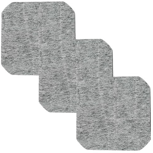vhbw 3x Filtre à charbon actif compatible avec Moulinex Universalis 1000, Universalis 800 Friteuse - 12 x 12 x 0,8 cm