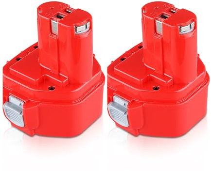 2 pezzi Ersat per batteria Makita 12 V 4,8 Ah NI-Mh compatibile con batteria Makita 12 V PA12 1220 1222 1233 1234 1235 1235F per batteria utensili