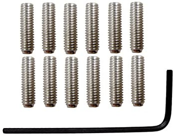 RuiJOTWAT American Vintage Electric Guitar Bridge Saddle Height Adjustment Screws For Fender Telecaster ST TL -M3*10mm, 12 Pieces