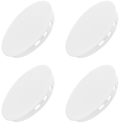 100mm Lüftungsrohr Abdeckung Federdeckel für Muffenstopfen DN 100 - PVC Rohrstopfen Deckel Weiß für Drainagerohre Abwassersysteme - BEELUKY 4 Stück