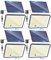 LOTMOS 4 Pacchi Faretti Solari a Led da Esterno, 342 LED Luce Solare Esterno con Sensore di Movimento 3 Modalità, IP65 Impermeabile Lampada Solare con Telecomando, Bianco Freddo