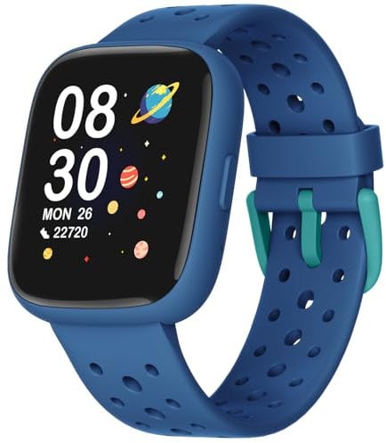 TICTIKY Reloj Inteligente Niños y Niñas 5-12 Sin App Necesaria, 1,83 Smartwatch Niños con Podómetro, Resistente al Agua IP68, Reloj Niños Monitor Cardiaco y Sueño, Despertador, Juegos de Rompecabezas