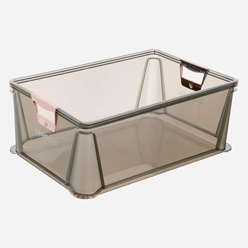 keeeper luis Eurobox mit Softgriffen, 45 l, Tragkraft 40 kg, Aufbewahrungsbox, Rot (Nordic Red)