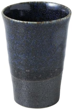 Asayu Japan Tazza da tè Bicolore - Tazza in ceramica giapponese per matcha, tè e caffè, 200 ml (Blu e nera)