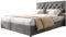 Polsterbett mit abhebbarem Bettkasten beidseitig, Samtstoff bezogenes Kopfteil mit Rautenmuster und Knopfdetails, stabile Konstruktion mit Metallrahmen, gepolstertes Design für modernes Schlafzimmer