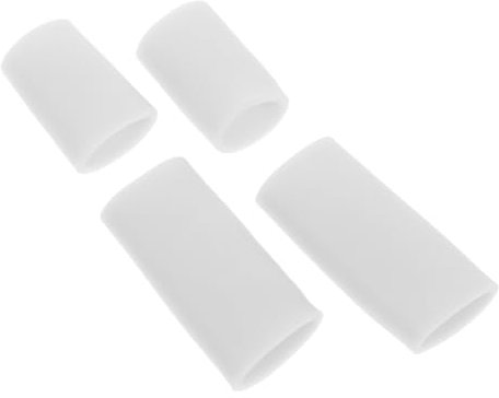 VALICLUD 2 Paare Anti-Wear-Fingerabdeckung schützend Fingerspitze Kinderbetten Tipp Handschuhe Rechts Fingerschutz zum Nähen Daumenschutz zum Daumenlutschen Kieselgel Weiß