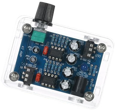 47 Amp DIY NE5532 HiFi Headphone Amplifier Kit Transparent Housing DC9V18V Good Sound Quality Wide Voltage Range Ideal for Audiophiles Hobbyists