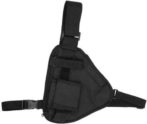 Gsycle Walkie Talkie Harness Rig Radio Chest Pouch Bag | 10.2x6.69inches Adjustable Universal Portable Chest Holster Radio Chest Harness Utility Pack for Store Phones Cards Money