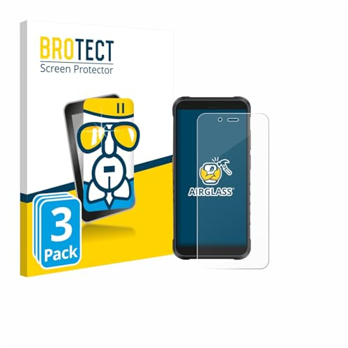 BROTECT Schutzglas für Ulefone RugKing | 3 Stück Transparenter Displayschutz Made in Germany Schutzfolie Panzer Folie Glas 9H Anti-Fingerprint Einfache Montage Clear