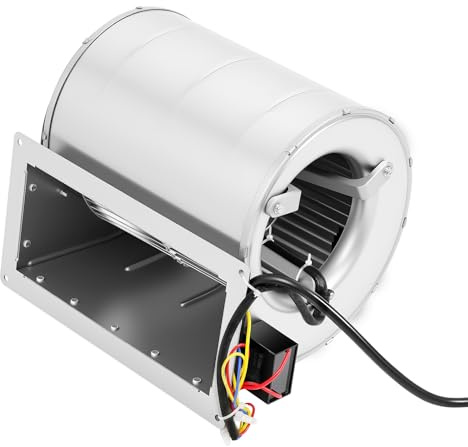 MIUKYUI Ventilador centrífugo de carga pesada 840m3/h ventilador industrial 150 W para ventilación de fábrica 1300 rpm con rodamientos y carcasa galvanizada para ventilación y refrigeración