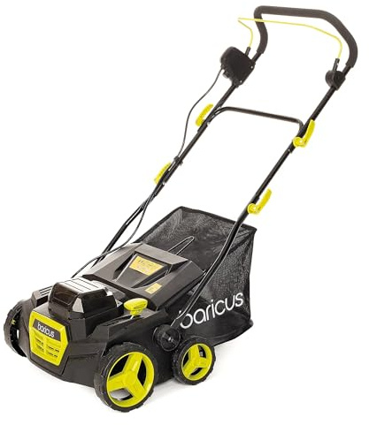 BARICUS Akku Vertikutierer 36V ohne Akku & Ladegerät B-Ware | 380 mm Arbeitsbreite · 45-l-Fangkorb · Tiefeneinstellung · 3000 U/min