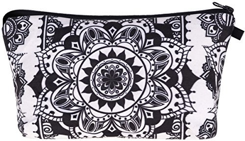 PREMYO Kosmetiktasche Klein für Handtasche - Schminktasche Damen Make Up Tasche - Federmappe Mädchen Etui Mandala