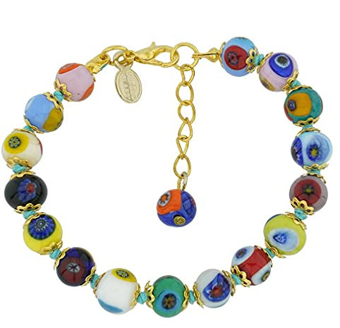 GlassOfVenice Murano Bracelet mosaïque - Multicolore, 20 centimètres, Verre, Cristal, 20 centimeters, Verre, NA