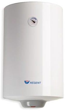 Regent - Termo Eléctrico 50 Litros, Calentador de Agua Eléctrico Vertical con Luz Piloto y Regulación Exterior 45x48x57,3, Calentadores Fabricados para Instalación en España- Eficiencia C Rango (A+/F)
