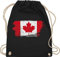 Turnbeutel Rucksack - Kinder Fahnen und Flaggen - Kanada Vintage - Unisize - Schwarz - länder em beutel country canada juterucksack stadt blatt stoffbeutel städte flagge sportbeutel