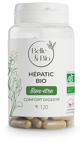 DÉTOX DU FOIE & CONFORT INTESTINAL - HEPATIC BIO - Radis Noir, Pissenlit, Artichaut Bio certifiés - Action sur le foie - Cure 1 mois - Complément Alimentaire BELLE&BIO - Fabriqué en France