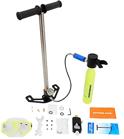 OU BEST CHOOSE Equipo de buceo portátil para tiempo libre, botella de oxígeno, bomba, transferencia y gafas de buceo.
