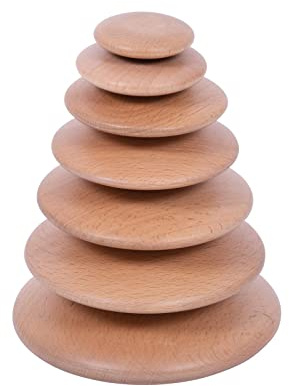 TickiT 73424 Wooden Natural Buttons Pack of 7 | tickit Wooden Natural Buttons Pack of 7 is ideal for creative and educational play.