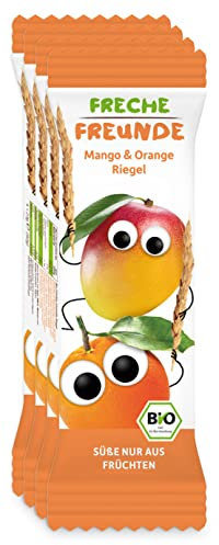 FRECHE FREUNDE Bio Fruchtriegel Riegel Mango & Orange, 4 x 23 g