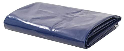 vidaXL Heavy-Duty Tarpaulin, Weather and Tear, Versatile Outdoor Cover, UV and, Secure Eyelets, Blue Canvas with PVC Coating, 2.5 X 3.5m