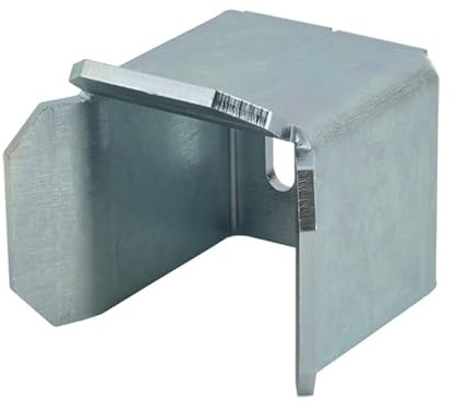 Metalideal Butee Superieure Fixe de Portail Coulissant Tube 40 mm | Gache de reception haute fixe en tulipe ouverture 50 mm pour tube de 40 mm tole d'acier zinguee 4 mm a visser.