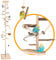 Vogelgaleria® Zimmerhoher Vogel-Kletterbaum 250-252 cm HiFly Medio mit Naturholz-Sitzstangen, Vogelspielzeug Vogelschaukel Vogelspielplatz Freisitz Freiflug Landeplatz für Wellensittich Nymphensittich