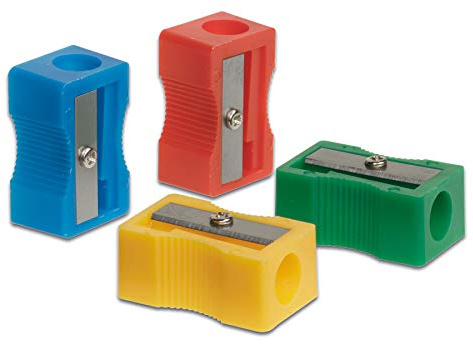 Swordfish Plastic Wedge Pencil Sharpener - Assorted Colours [Pack of 10] Ref: 40024