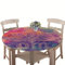 Tischdecke Outdoor Rund 180 cm, Elastisch Tischdecken Abwaschbar Wasserabweisend Lotuseffekt 3D Monstera Garten Tischdecke Mandala Table Cloth, Ideal für 160cm-170cm