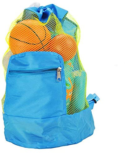 Strandtasche Strandspielzeug Tasche, Sandspielzeug Mesh Beach Bag, Wasserspielzeug Rücksack Beutel Aufbewahrungstasche für Strandspielzeug Faltbare für Jungen Mädchen Familie Outdoor Urlaub