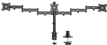 Support Moniteur 3 écrans - Bras Moniteur - écrans jusqu'à 27 Pouces - orientable inclinable orienta
