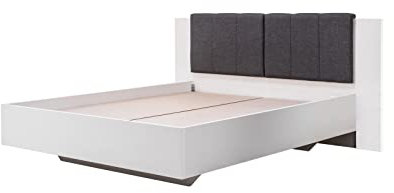 Mar.c.a. Design - Gestell aus Holz für Doppelbett mit matter Optik, Matratze und Lattenrost nicht im Lieferumfang enthalten - 80 cm x 52 cm x 205 h