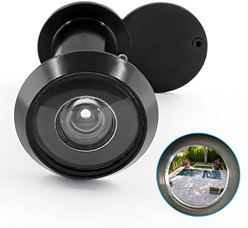 Cionyce Judas de sécurité pour porte d'entrée à 200 degrés avec protection d'intimité robuste pour portes de 4 à 7,5 cm, trous noirs pour la maison et le bureau