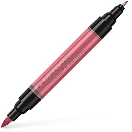 Faber-Castell Art & Graphic Pitt Artist Pen Dual Marker India Ink, Coral, Single Pitt Pen, For Art, Craft, Drawing, Skizzing, Home, School, Uni, Coloring