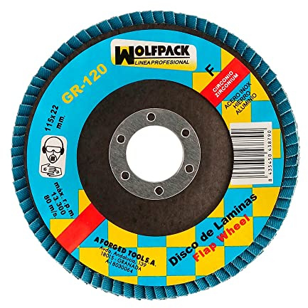 WOLFPACK LINEA PROFESIONAL 9010835 Schleifscheiben, Zirkonium, 115 x 22 mm, Körnung 120, Farbe, einzigartig