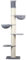 RHRQuality Cat Tree for Large Cats - Maine Coon Tower Plus – 225 to 245 cm High – With Extra Thick 20 cm Sisal Posts – Light Gray