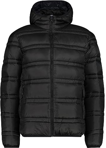 CMP - Herrenjacke mit Kapuze und Druckknöpfen, Schwarz, 50