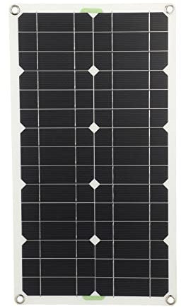 SPYMINNPOO 100W Panneau Solaire Portable, Kit de Chargeur Solaire en Silicium Monocristallin Flexible pour Voiture, Bateau, Camping, Marin