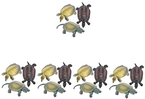 Gadpiparty 15pcs Artificial Turtle Statue Lifelike Tortoise Ornament Sea Life Toys Boys and Girls Decor Realistic Desktop Model