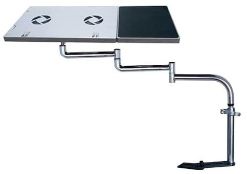 EGNIAN Full Motion 360degree Rotation Laptop Car Mount Stand Desk Car Dining Table Writing Board Notebook Tablet PC Holder With USB Fan (Color : BLOK851W)