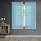 Joydeco Gardinen mit Ösen Transparente 2er Set, Optik Gardine Voile Ösenvorhang Ösenschal Durchsichtig Vorhang Kurz für Schlafzimmer Wohnzimmer Schlaufenschal (2xH137xB140, Ozeanblau)