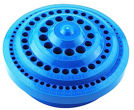 Veemoon 1 Stück 100 Bohrer Aufbewahrungsbox Ständer für Nagelbohrer Löcher Bohrer Organizer Ablagefach Aufbewahrungshalter für Bohrer bohren Werkzeug Seidenklopfen Tablett rotieren Plastik