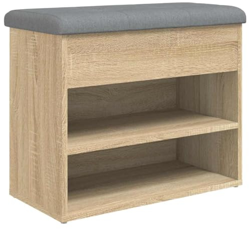 vidaXL Schuhbank Sonoma-Eiche 62x32x50 cm Holzwerkstoff