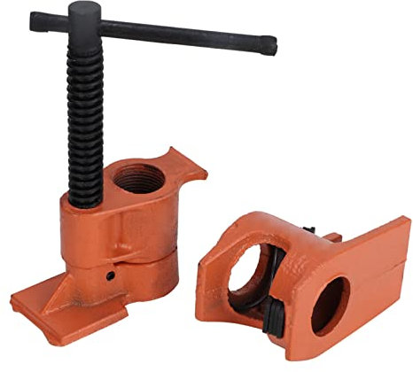3/4 Inch Pipe Clamp, Wood Gluing Pipe Clamp Woodworking Clamp Jaws Vise Fixture Set Bar Clamps Woodworking Cast Steel Clamp Fixture for Woodworking Tool (Infinite Dimming)